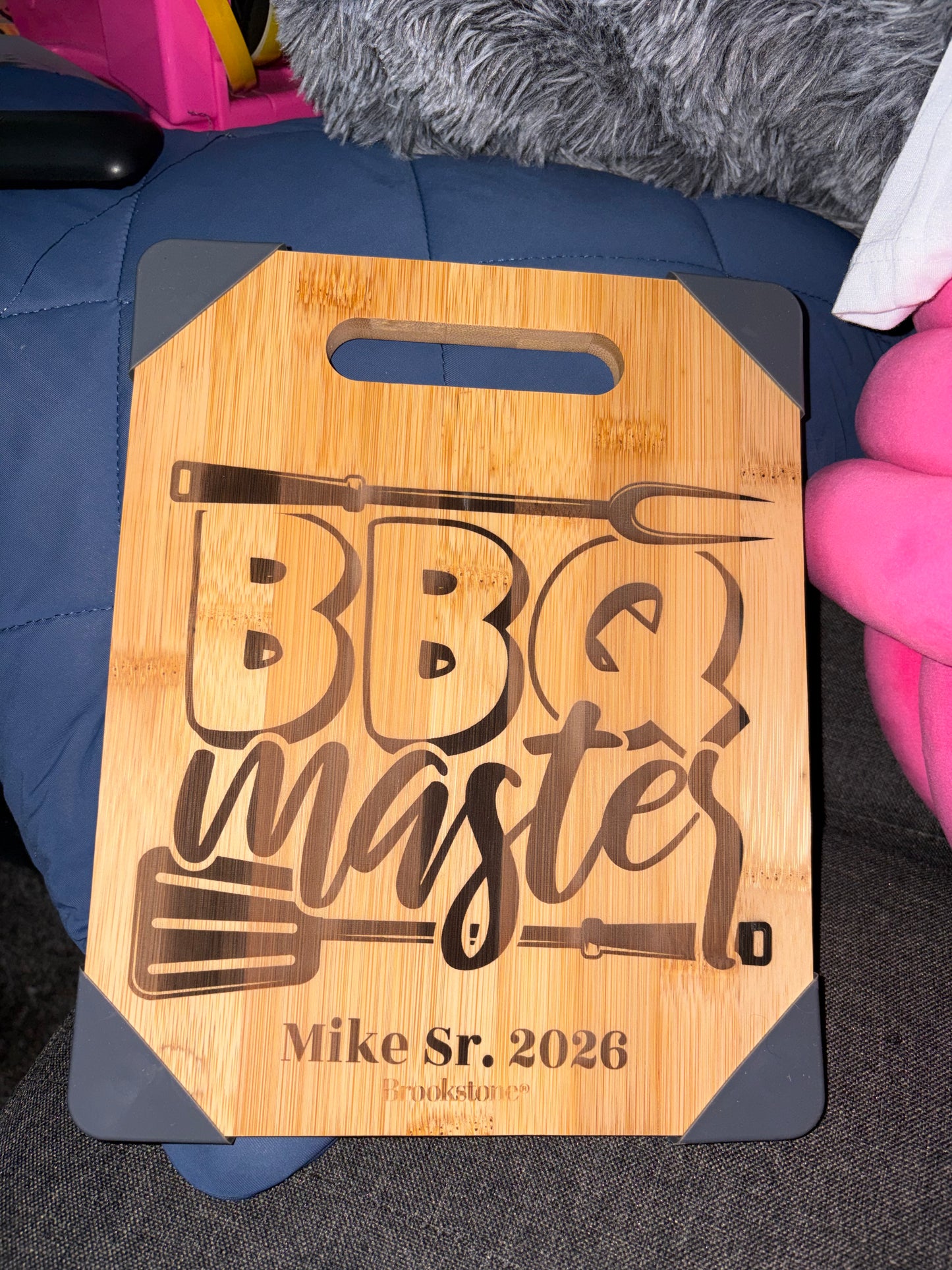 Laser engraved cutting board